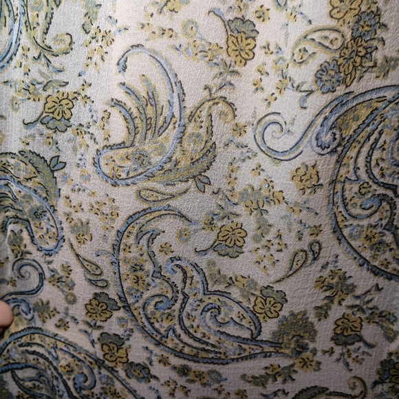 Uniqlo Long Sleeve Paisley Printed Dress Size Large - Picture 11 of 11